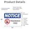 Signmission Fragrance Free Sign With Symbol, 24 in W x Rectangle, Vinyl Decal OS-2PACK-NS-D-1824-L-12910 - alternate 5